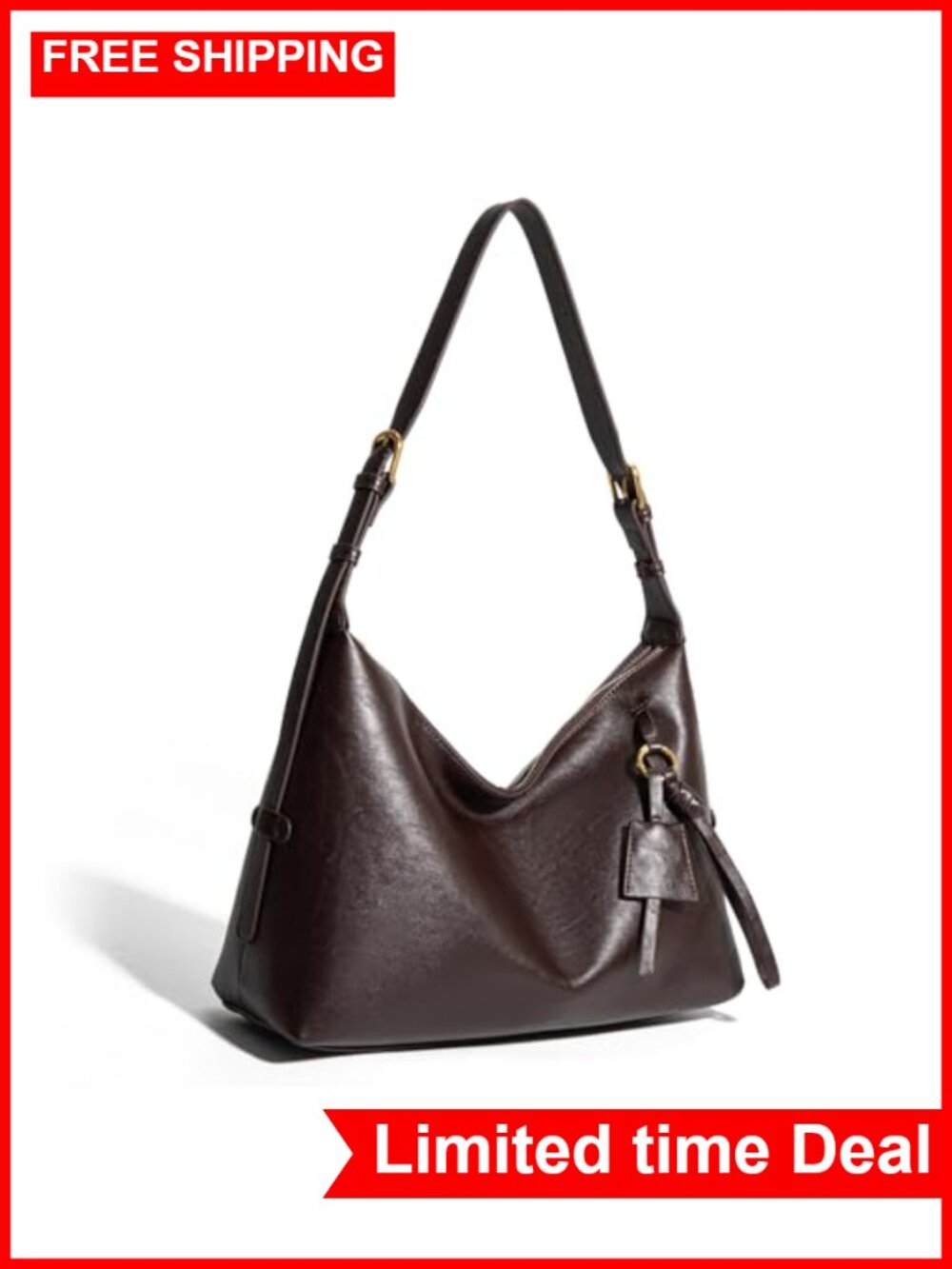 Women's Leather Slouchy Hobo Shoulder Bag Large Crossbody Tote